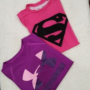 Bundle Under Armour Girls Shirts Size YSM